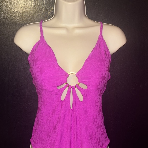 NWT Trina Turk Fuchsia one piece swimsuit sz 10. - Picture 1 of 14